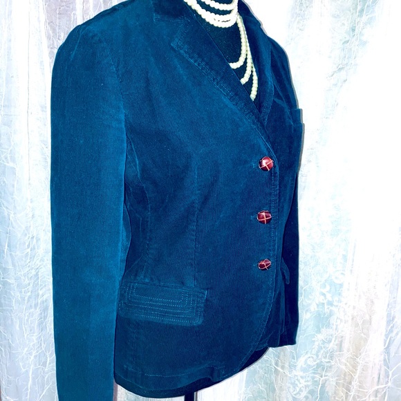 J.Crew Navy Corduroy Fitted Blazer - Picture 3 of 7